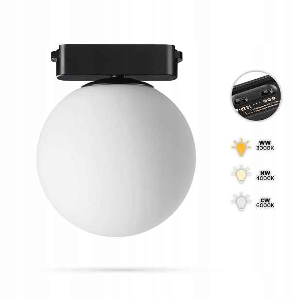 Reflektor Kula 9W BL15 Slim Track FiberFLEX 24VDC 3CCT 3000K, 4000K, 6000K