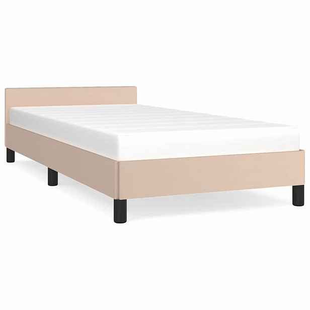 vidaXL Rám postele s čelem bez matrace cappuccino 100x200 cm