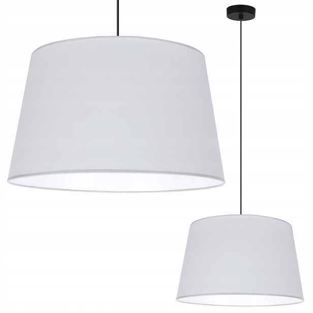Závěsná Stropní Lampa Lustr Šedý Kuželový Stínidlo 44 CM Do Kuchyně Pokoje