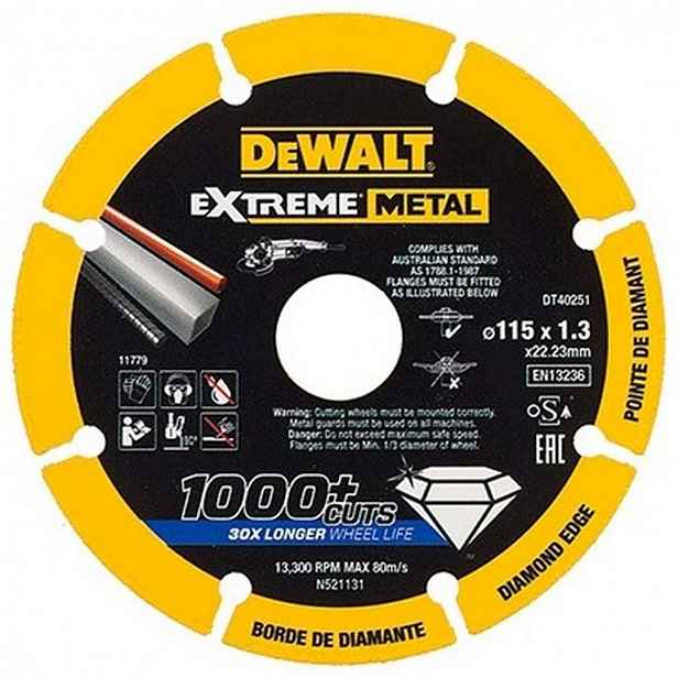 DeWALT - Diamantový řezný kotouč na kov 115x22,2 mm DT40251