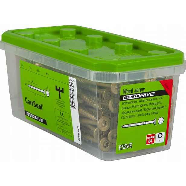 Essve Essdrive šroub do dřeva Fs CorrSeal 6,0x110 mm 100 ks