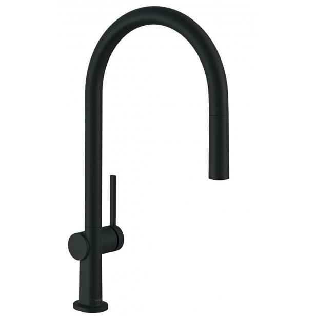 Hansgrohe Talis M54 - Dřezová baterie Talis s výsuvnou koncovkou, matná černá 72802670