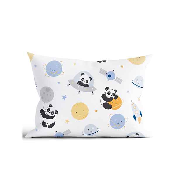 MKLuzkoviny.cz Bavlněný povlak na polštář Renforcé 50 x 70 cm - Vesmírná panda