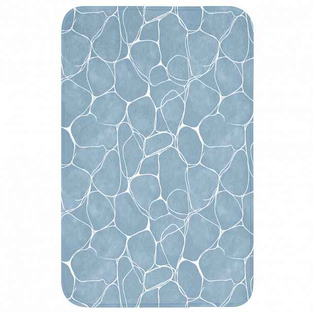 OnlyWow WC PŘEDLOŽKA Organic - vzor - modrá 50x80 cm