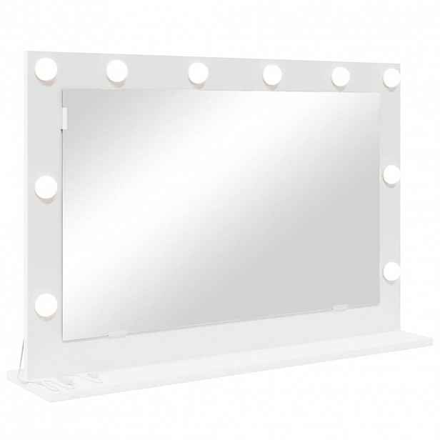 vidaXL Toaletní zrcadlo Bílá 80 x 15 x 18 cm Sklo a inženýrské dřevo