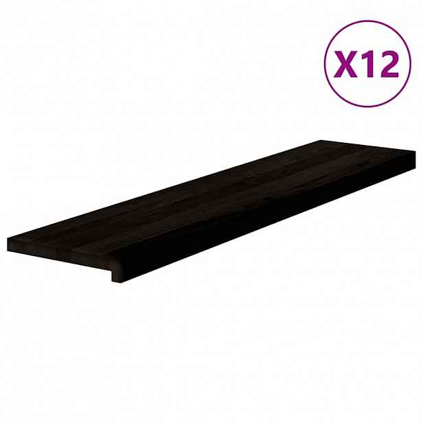 vidaXL Nášlapy na schody 12 ks světle hnědé 110x25x2 cm masivní dub