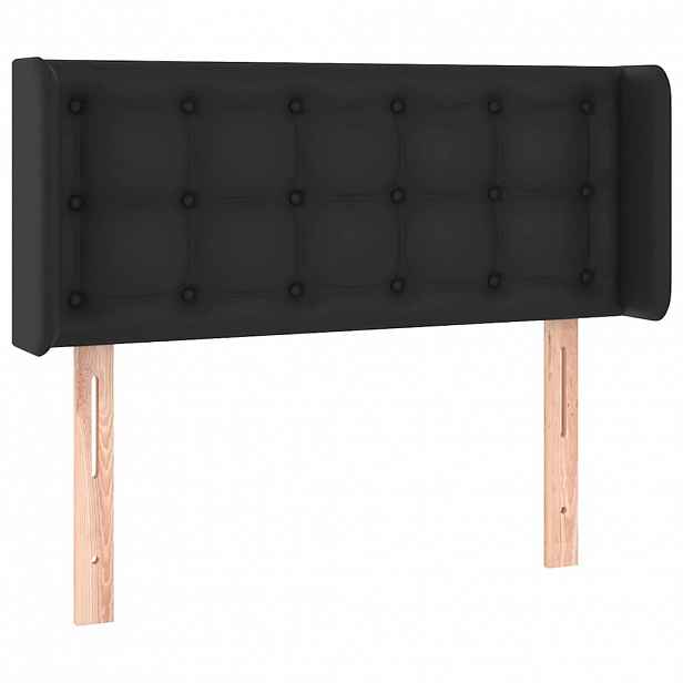 vidaXL Čelo postele typu ušák černé 93x16x78/88 cm umělá kůže