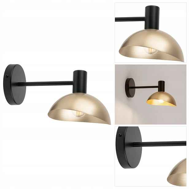 Černé nástěnné svítidlo Artis má moderní jemné světlo nad zrcadlem Sigma Lighting