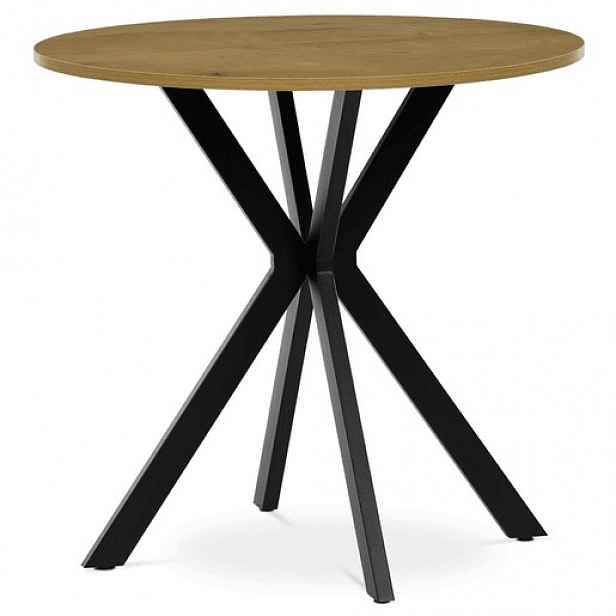 Jídelní stůl Autronic 80x80 cm hnědá MDF HT-F4108 OAK