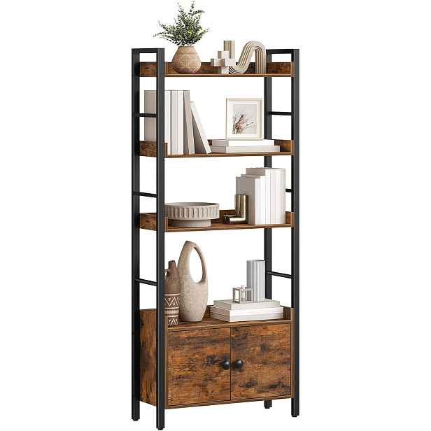 Knihovna Vasagle Selmon 60 cm hnědá/černá