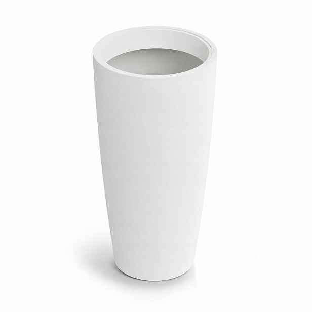 Květináč Ethick TMOS40 Molio round slim výška 96 cm 88 L pure white bílý