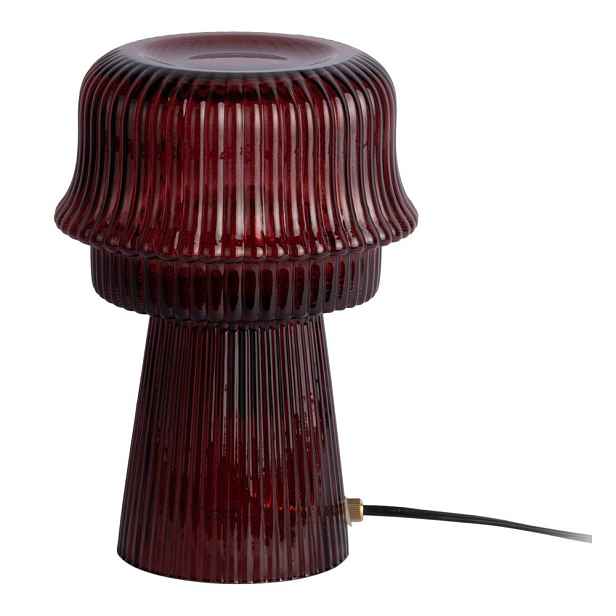 Vínová skleněná stolní lampa (výška 26 cm) Cadiz – Leitmotiv