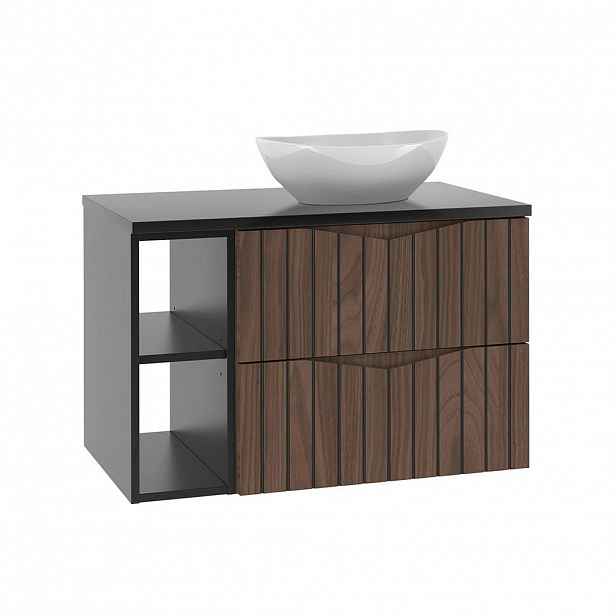 Petits-meubles UMYVADLO 80.6cm Siena Dřevo a černá