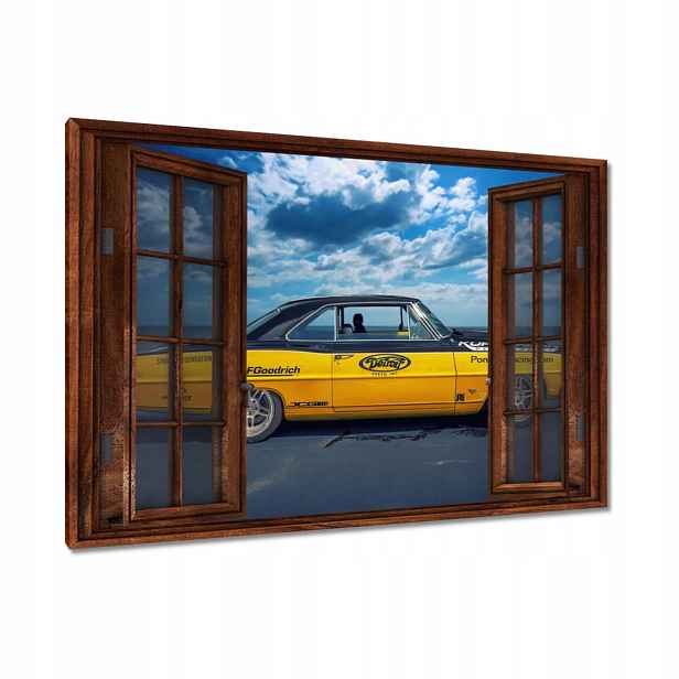 Obrazy 120x80 Žlutá Chevy Nova Ss