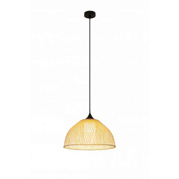 Závěsné Stropní Svítidlo Bambus Boho Rattan Dřevo Loft