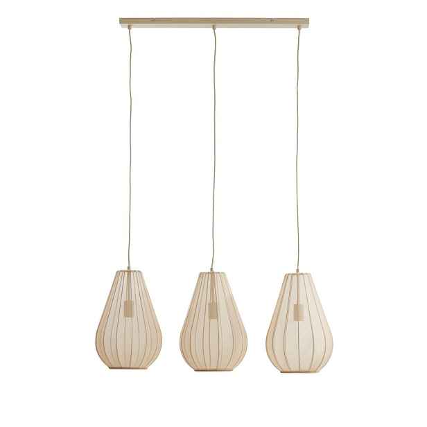 Béžové závěsné svítidlo s textilním stínidlem Itela – Light & Living