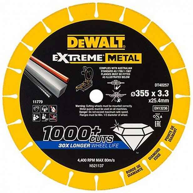 DeWALT - Diamantový řezný kotouč na kov 355x25,4 mm DT40257
