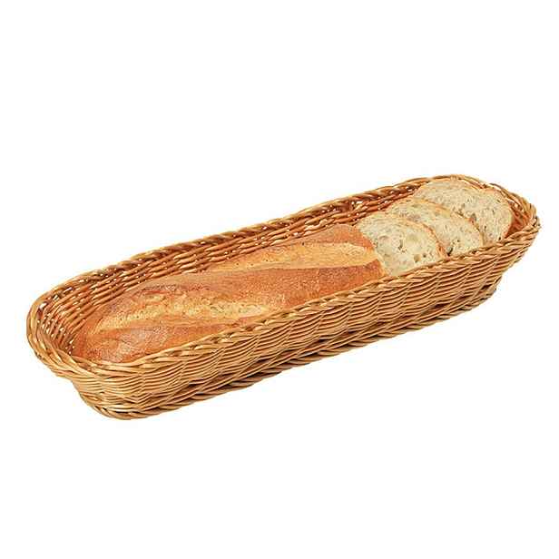 Kesper Plastový oválný košík na bagety FRANCIS 41x16 cm hnědý