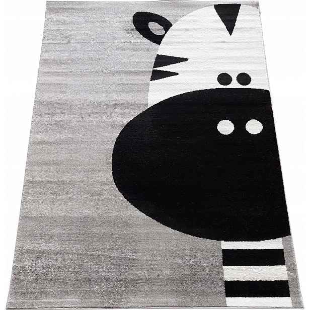 Koberec zebra šedý, kvalita 133x190