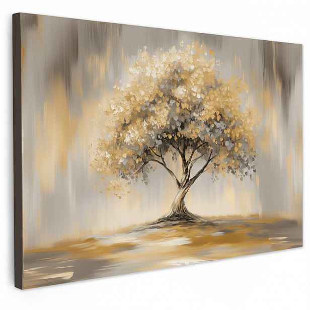 MuchoWow OBRAZ NA PLÁTNĚ Malba - Strom - Abstraktní - Listy 30x20 cm