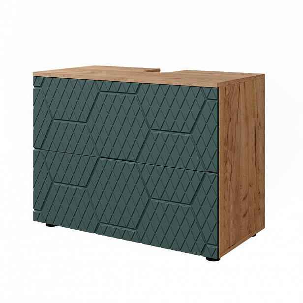 Vicco TOALETNÍ STOLEK Irma Zelená 80 x 58.6 cm se 2 zásuvkami