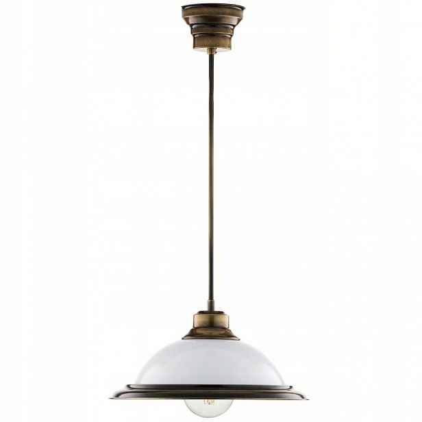 Závěsná lampa Opal mosaz patinovaná 36 cm 1xE27 Elegantní Interiér IP20