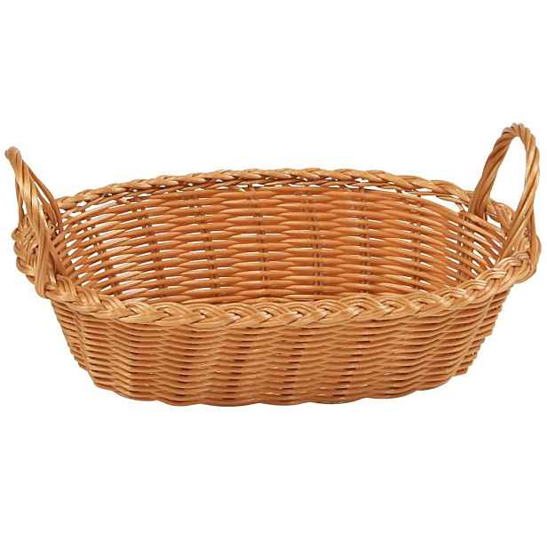 Kesper Plastový oválný košík RONNY 29x18 cm hnědý