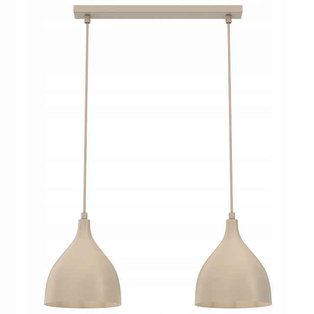 Luminex Noak Classic závěsná lampa béžová 2xE27