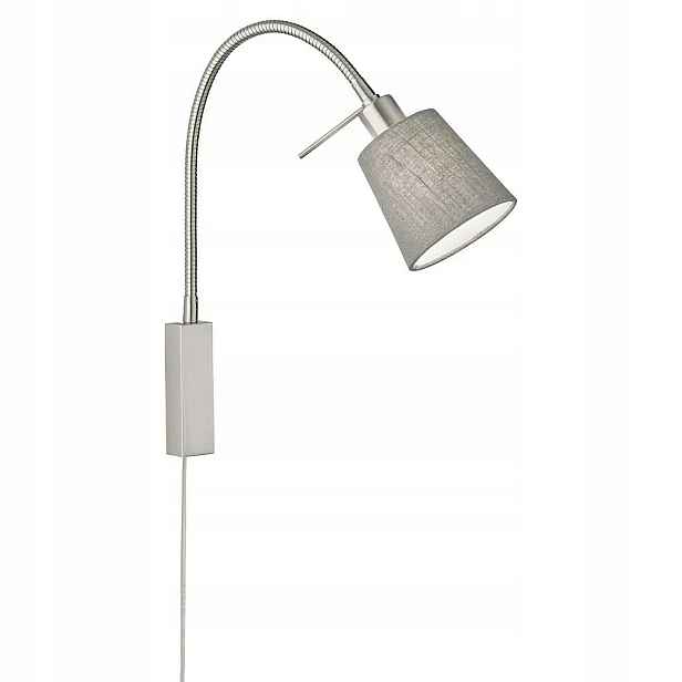 Nástěnná lampa Wolke stříbrná šedá 1x10W/E14 IP20 Fischer&Honsel