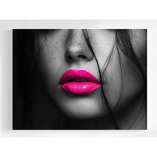 Obraz Na Plátně Canvas Portrét Žena Tvář Makro Foto Neon Růžový 80x60
