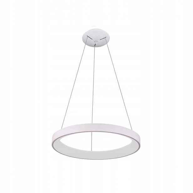 Vico, Moderní bílá závěsná Led lampa, Ring, 3000K/4000K 38W, 48 cm