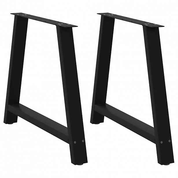 vidaXL Nohy k jídelnímu stolu ve tvaru A, 2 ks, černé, 90 x (72-73) cm, ocel