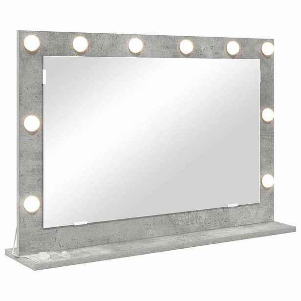 vidaXL Toaletní zrcadlo Betonově šedá 80 x 55 x 18 cm Obdélníkový