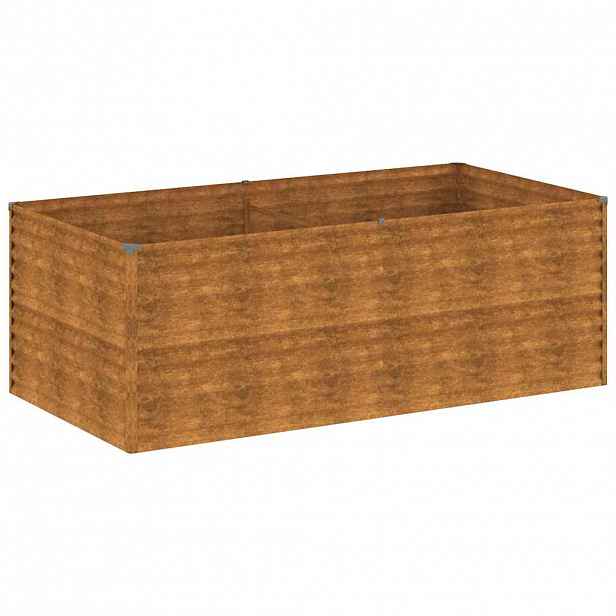 vidaXL Zahradní vyvýšený záhon 196 x 100 x 69 cm cortenová ocel