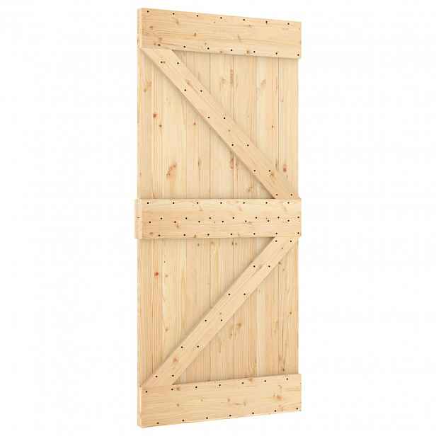 vidaXL Posuvné dveře NARVIK Přirozená a černá 95 x 210 cm (213,5 cm)