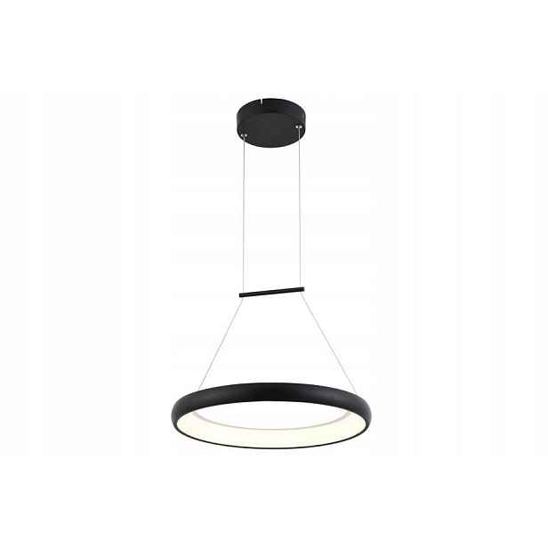 Moderní závěsná Led lampa černá kulatá 40 cm nad stůl 4000K Reality