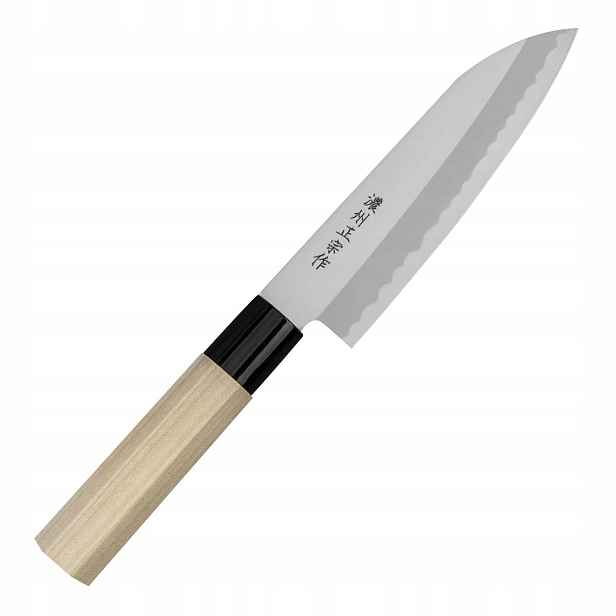 Satake Yoshimitsu nerezový japonský kuchyňský Nůž Santoku Zeleniny 15 cm