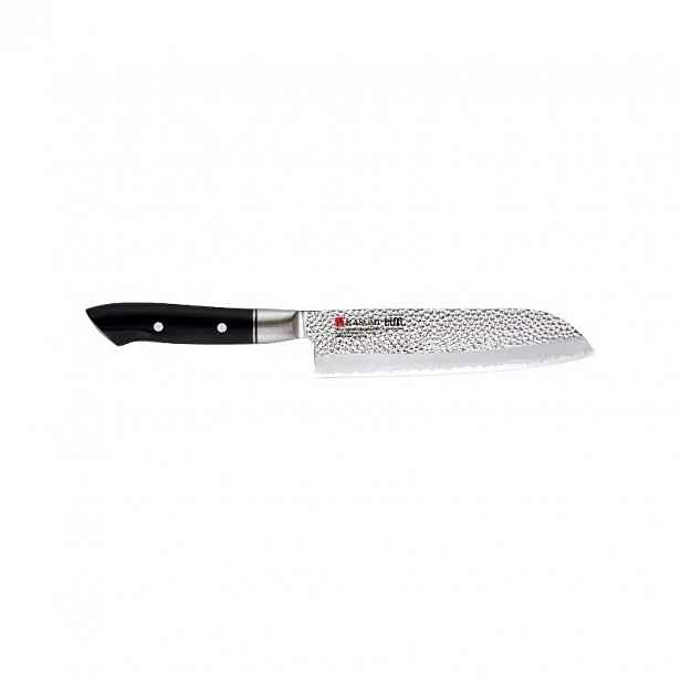 Nůž santoku Kasumi Hm 18 cm VG-10 san-mai s kladívkovým ostřím 59-60 Hrc