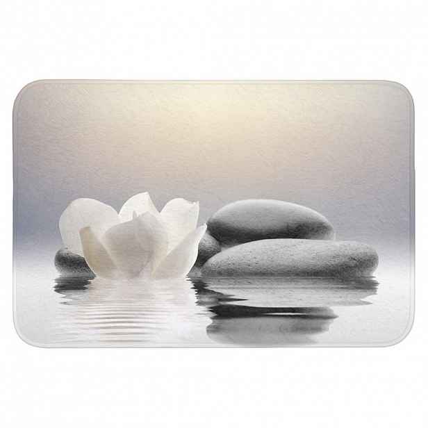 OnlyWow WC PŘEDLOŽKA Kameny - Lotos - Bílý - Voda - Zen 90x60 cm