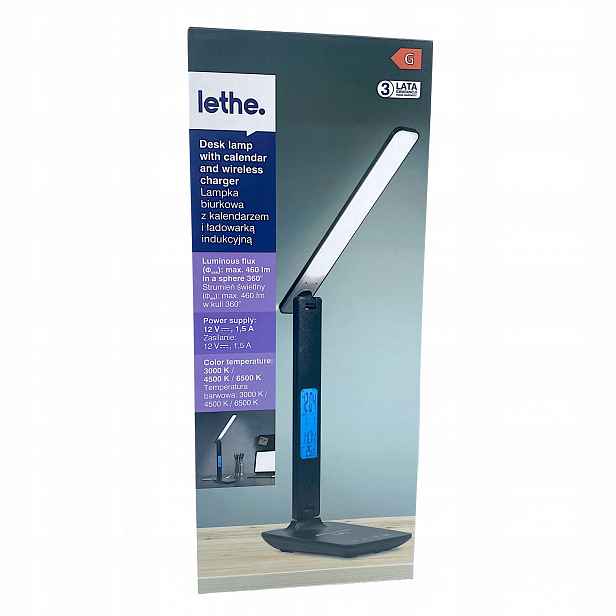 Smukee Stolní lampa kalendář indukční nabíječka 250478-DLCR-BK Černá
