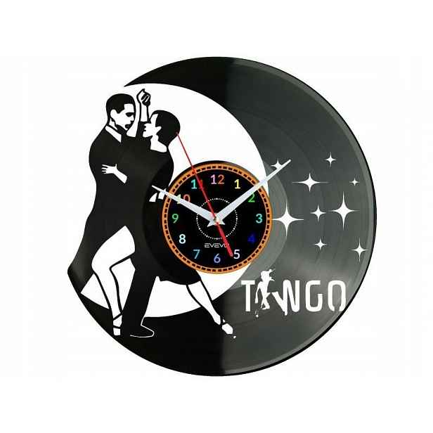 Tango Nástěnné hodiny Vinylová deska Moderní dekorativní jako Dárek k narozeninám