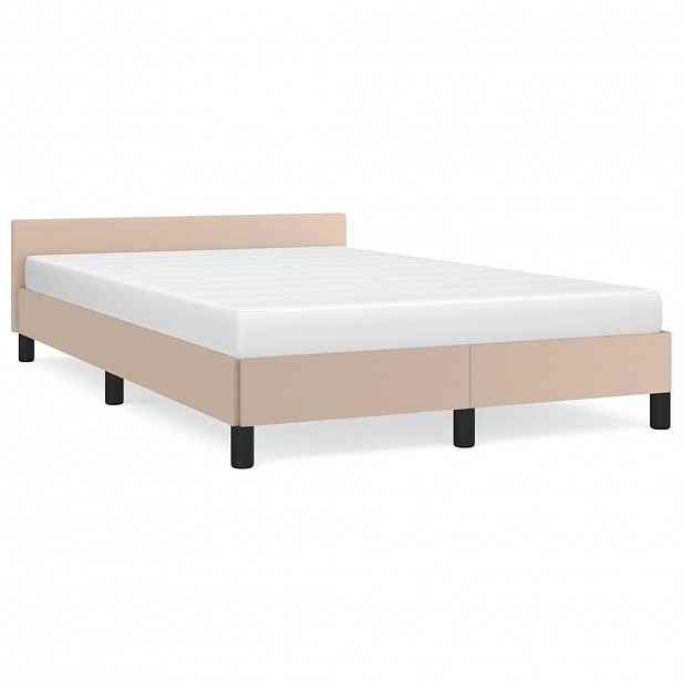 vidaXL Rám postele s čelem bez matrace cappuccino 120x200 cm