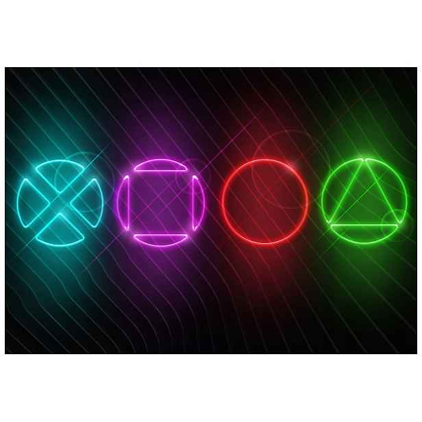 Fototapeta Neonové figury geometrie styl minimalismus pop-art 312x219 lepidlo