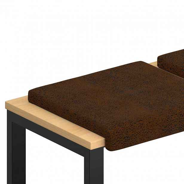 vidaXL Polštář na lavici 4 ks Umělý semiš Hnědá Hloubka 35 cm