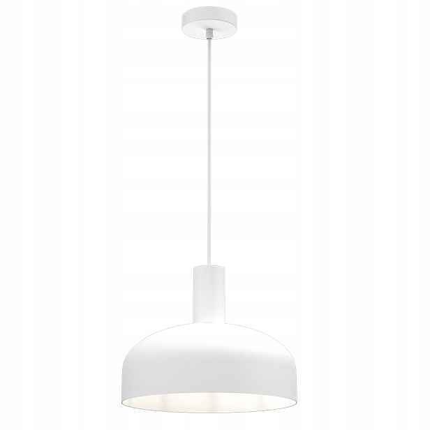 Závěsná lampa minimalistická bílá kulatá 30 do kuchyně jídelny Milagro