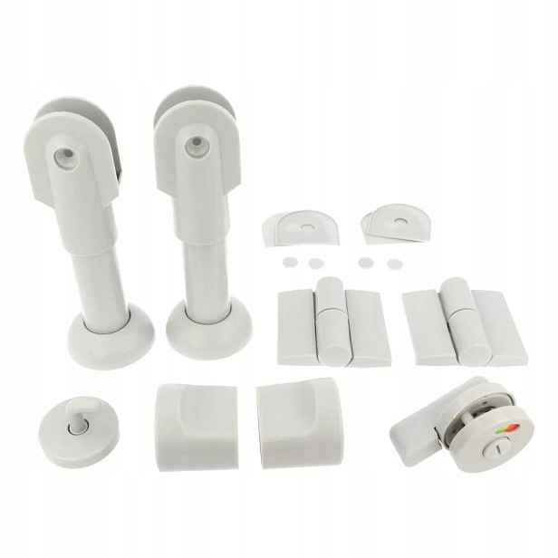 Kování pro sanitární Wc kabiny Hakner 16-18 mm šedá pravá sada