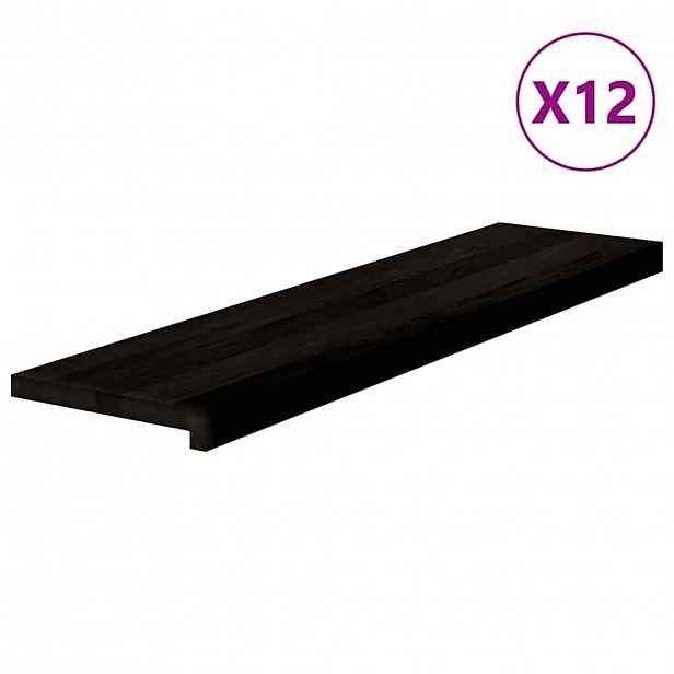 vidaXL Nášlapy na schody 12 ks světle hnědé 100x30x2 cm masivní dub