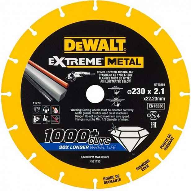 DeWALT - Diamantový řezný kotouč na kov 230x22,2 mm DT40255