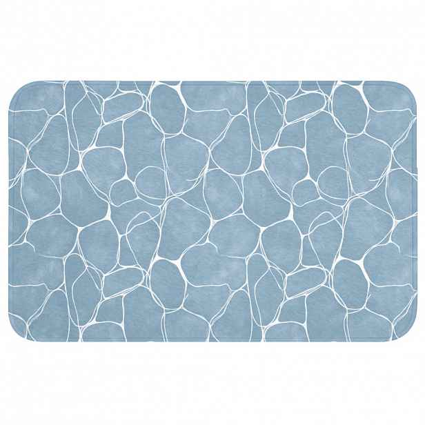 OnlyWow WC PŘEDLOŽKA Organic - vzor - modrá 80x50 cm