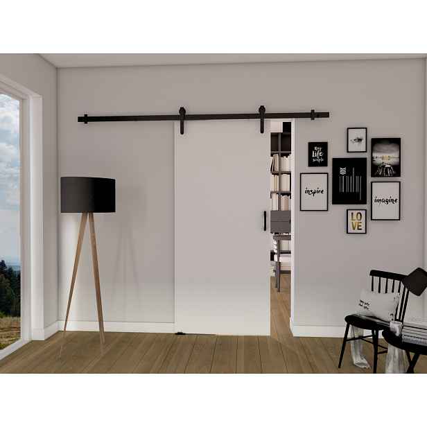Posuvné dveře na stěnu BUSHLAND 1 - 86 cm, bílé